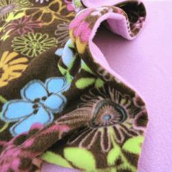 Pack and Play Sheet / Blanket Set: Handmade Fleece Bedding Set for Babies 'Wildflowers' Print  